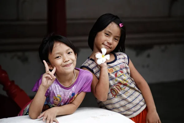 Luang Prabang Laos Srpen 2018 Roztomilé Místní Děti — Stock fotografie