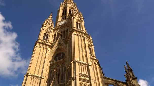 Neo Gothic Good Shepherd Cathedral Του San Sebastin Από Τον — Αρχείο Βίντεο