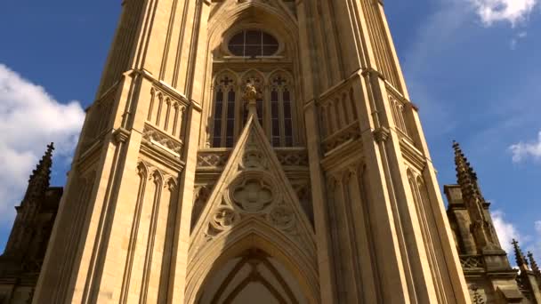 Neugotische Guten Hirten Kathedrale San Sebastin Aus Dem Jahrhundert Guipzcoa — Stockvideo