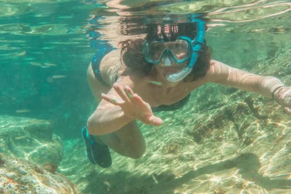 Diving Beautiful Seabed Town Zarautz Very Close San Sebastin Gipuzkoa — Stock Photo, Image