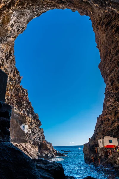 Espetacular Interior Caverna Cidade Poris Candelaria Costa Noroeste Ilha Palma — Fotografia de Stock