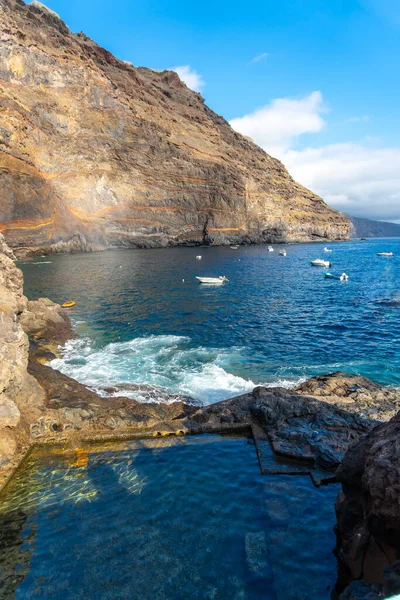 Luonnollinen Meri Allas Puerto Puntagordan Poukamassa Palman Saarella Kanariansaarilla Espanja — kuvapankkivalokuva