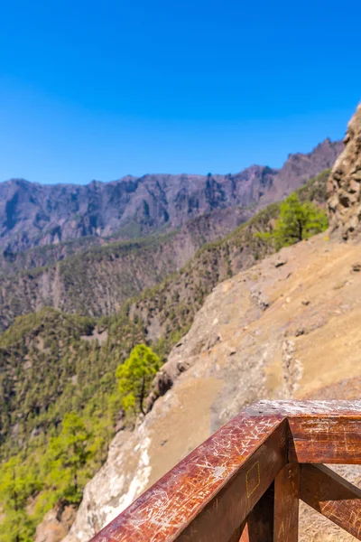 Mirador Los Roques Sulla Montagna Cumbrecita Sull Isola Palma Vicino — Foto Stock