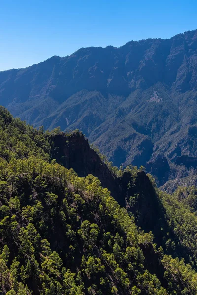 Pohled Vrcholu Cumbrecita Pohoří Caldera Taburiente Ostrov Palma Kanárské Ostrovy — Stock fotografie