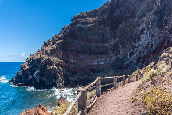 Trilha Para Praia Nogales Leste Ilha Plama Ilhas Canárias Espanha — Fotografia de Stock