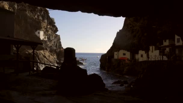 Vista Desde Interior Poris Candelaria Costa Noroeste Palma Verano Islas — Vídeo de stock