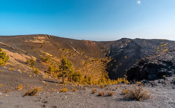 Cráter Del Volcán Teneguia Desde Ruta Los Volcanes Isla Palma —  Fotos de Stock