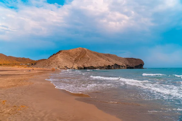 Cala Media Luna Naturalnym Parku Cabo Gata Nijar Andaluzja Hiszpania — Zdjęcie stockowe