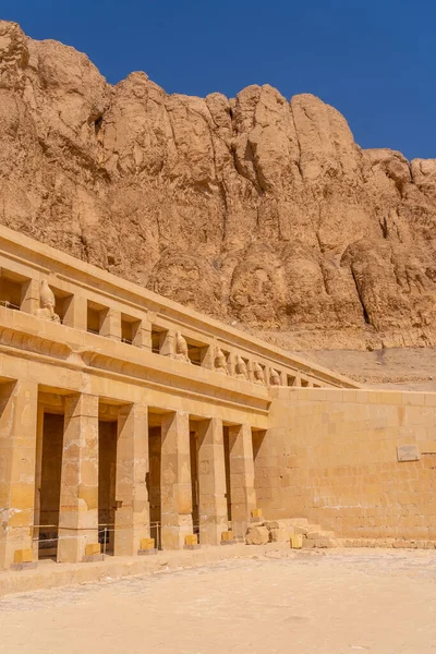 Colunas Templo Mortuário Hatshepsut Luxor Egipto — Fotografia de Stock