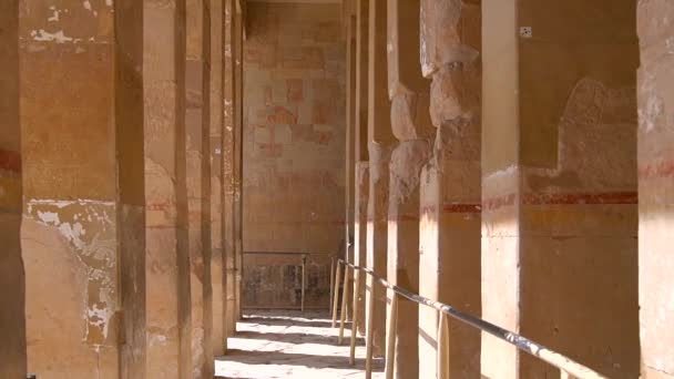 Columnas Del Templo Funerario Hatshepsut Luxor Egipto — Vídeo de stock