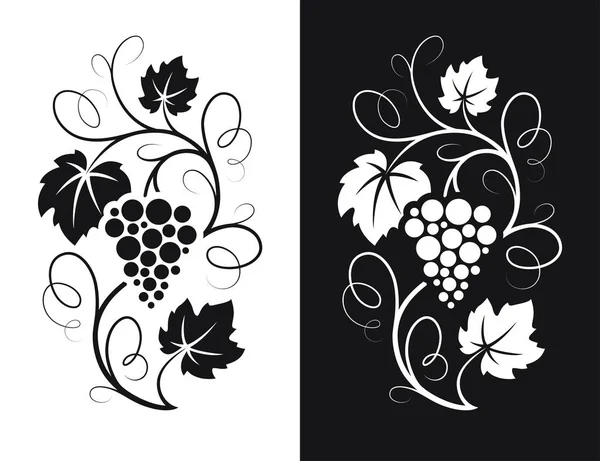 Patrón decorativo de uvas . — Vector de stock