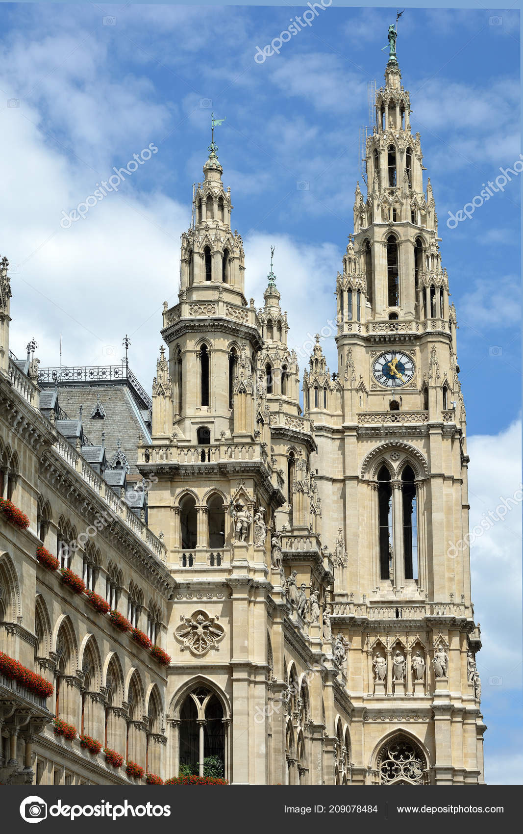 Town Hall Austrian Capital Vienna Built 1872 1883 Austria Stock Editorial Photo C Berolina 209078484