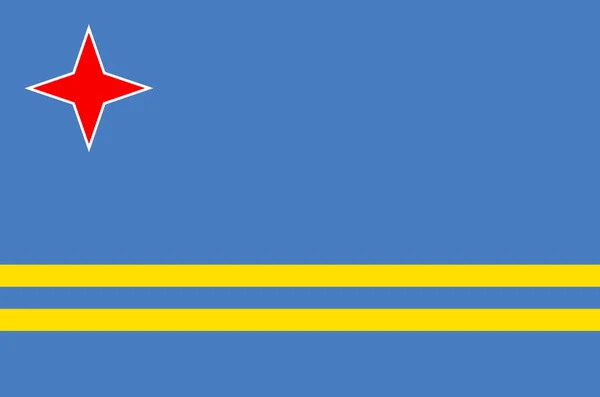 Flag of the Caribbean island of Aruba.