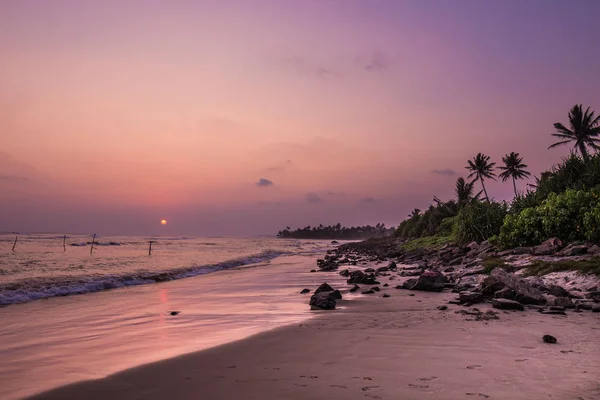 Strand zonsondergang — Stockfoto