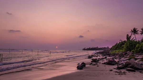 Strand zonsondergang — Stockfoto