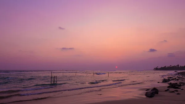 Strand zonsondergang — Stockfoto