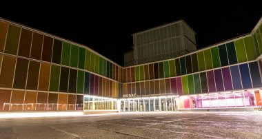 Şubatta, 02-2017. Castilla y Leon Çağdaş Sanat Müzesi 'nin gece görüşü. MUSAC. LEON (İSPA).