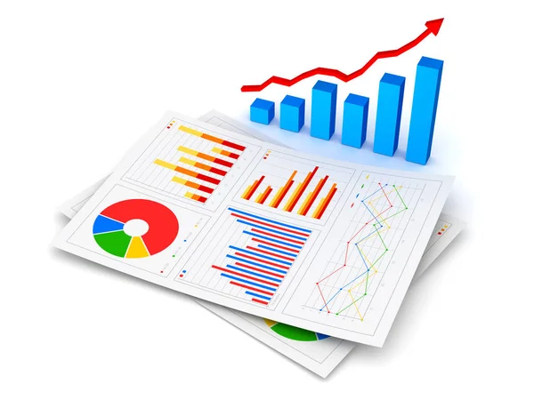 İş finans kavramı, bu bilgisayar oluşturulan resmi bir 3d işlenir. Beyaz izole.