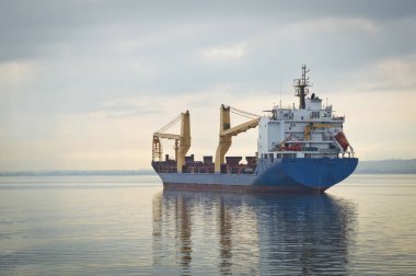 Kargo gemisi denizde fotoğrafı