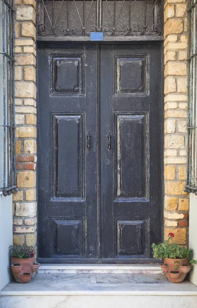 Zdjęcie Podłoże Drewniane Drzwi — Zdjęcie stockowe