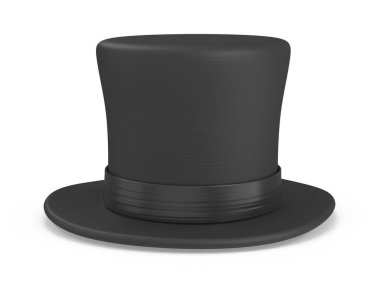 Zarif siyah silindir şapka klasik resmi başlık