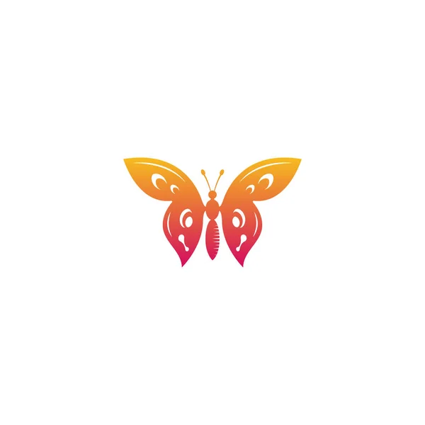 Değişik Renklerde Basit Bir Kelebek — Stok Vektör