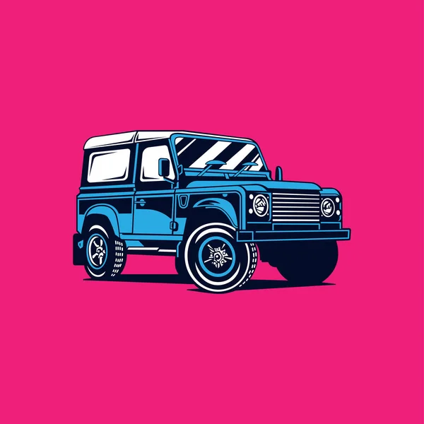Variante Creativa Colore Della Jeep — Vettoriale Stock