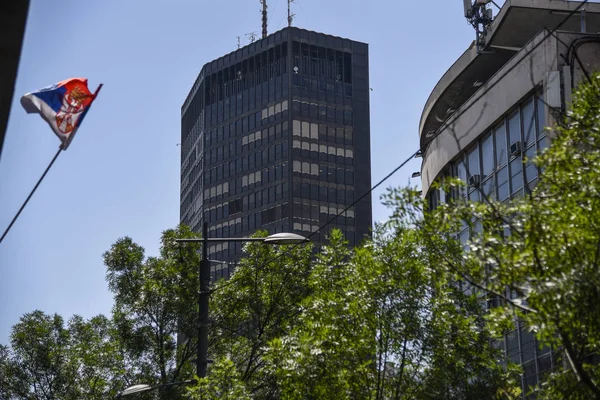 Belgrado Sérvia Julho 2019 Buliding Palácio Belgrado Chamado Beogradjanka Primeiro — Fotografia de Stock