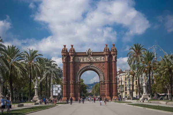 Barcelona Spanien September 2014 Triumphbogen Park Ciutadella Ein Bogenbau Des — Stockfoto