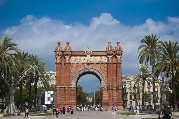 Barcelona Spanien September 2014 Triumphbogen Park Ciutadella Ein Bogenbau Des — Stockfoto