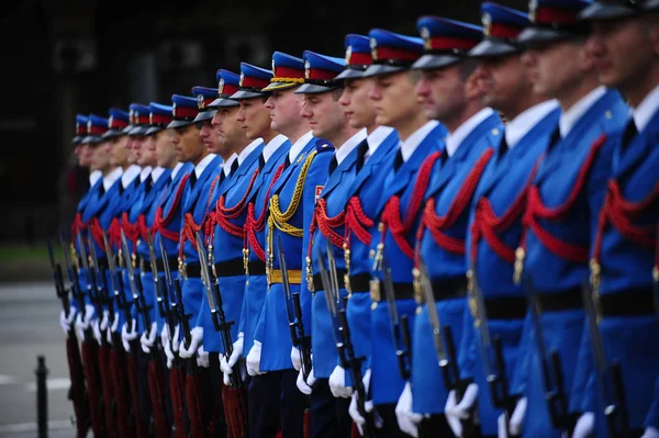 Honorary guard unit of army of Serbia — Stock Photo, Image