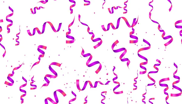 Pink Celebration Seamless Pattern White Background Vector Illustration — Stock Vector