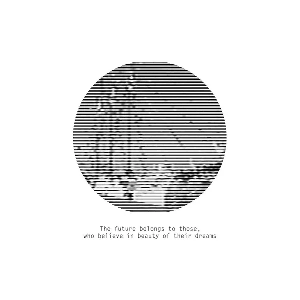 旅行の動機の画像 黒と白のグラフィックの船のロゴ ベクトル図 — ストックベクタ