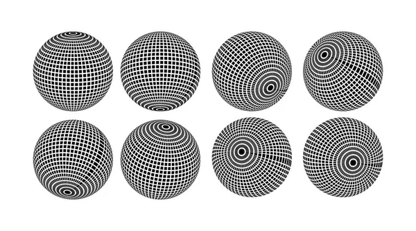 Esferas Semitono Abstractos Elementos Diseño Vectorial Semitono — Vector de stock