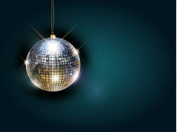Disko Topu Parlak Işınları Ile Gece Parti Arka Plan Rengi — Stok Vektör