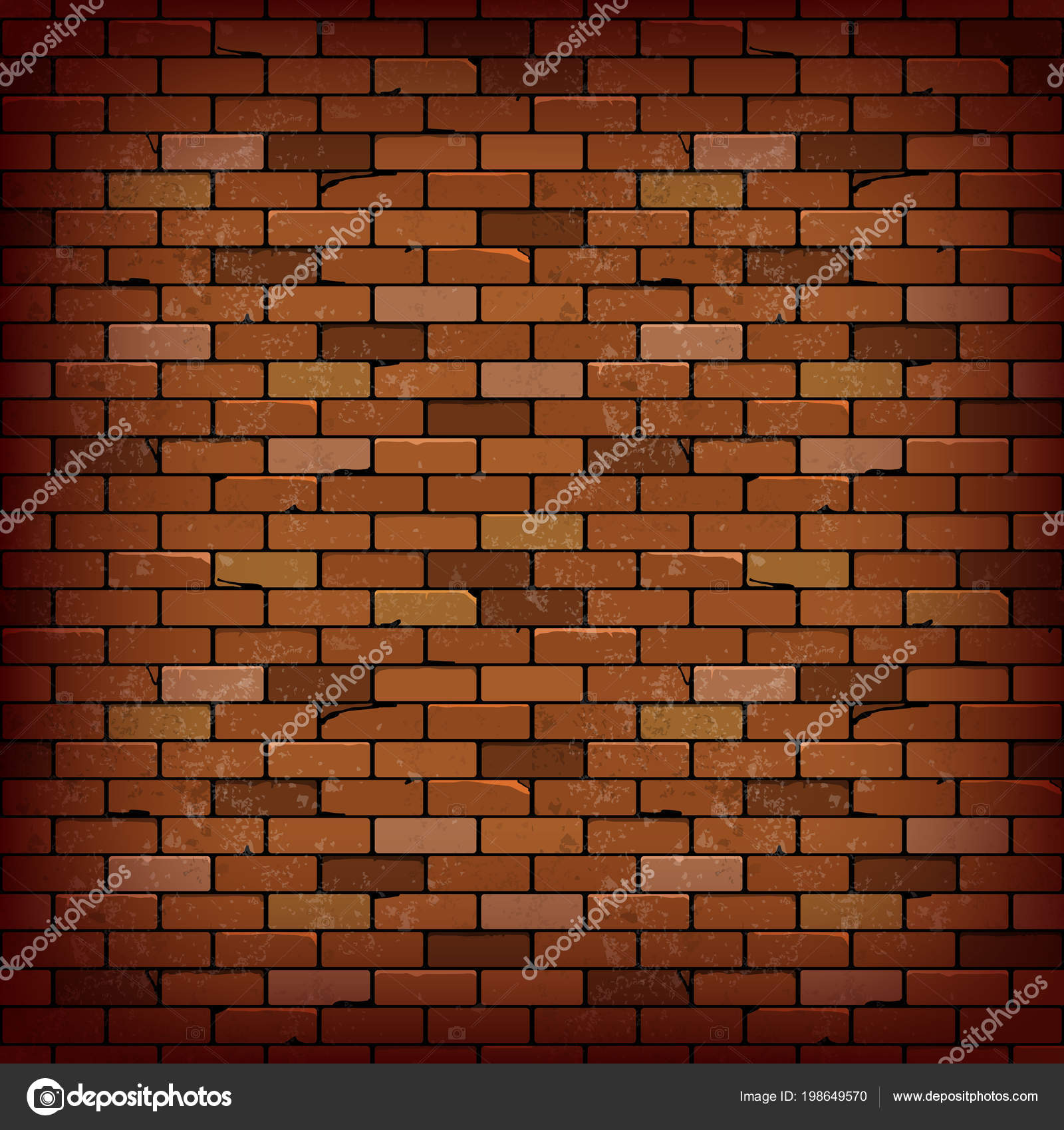 Red Brick Wall Vector Background Illustration Red Brick Wall Vector Background Illustration