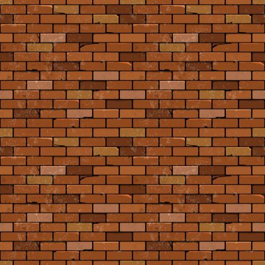 Tuğla duvar. Dekoratif karolar. İç duvar kağıdı. Dekoratif desen. Sorunsuz arka plan. Rustik görünüm. Klasik tarzı dekorasyon. Doku duvar kağıdı. Vektör çizim