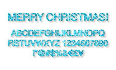 Altın Harfler ve Rakamlarla Mutlu Noeller. Karanlık bir arka planda. Düzenlemesi kolay. Vektör illüstrasyonu