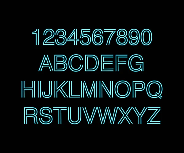 Parlak neon ışıkları vektör işaretleri, typeset, mektup, yazı tipi, alfabe vektör çizim