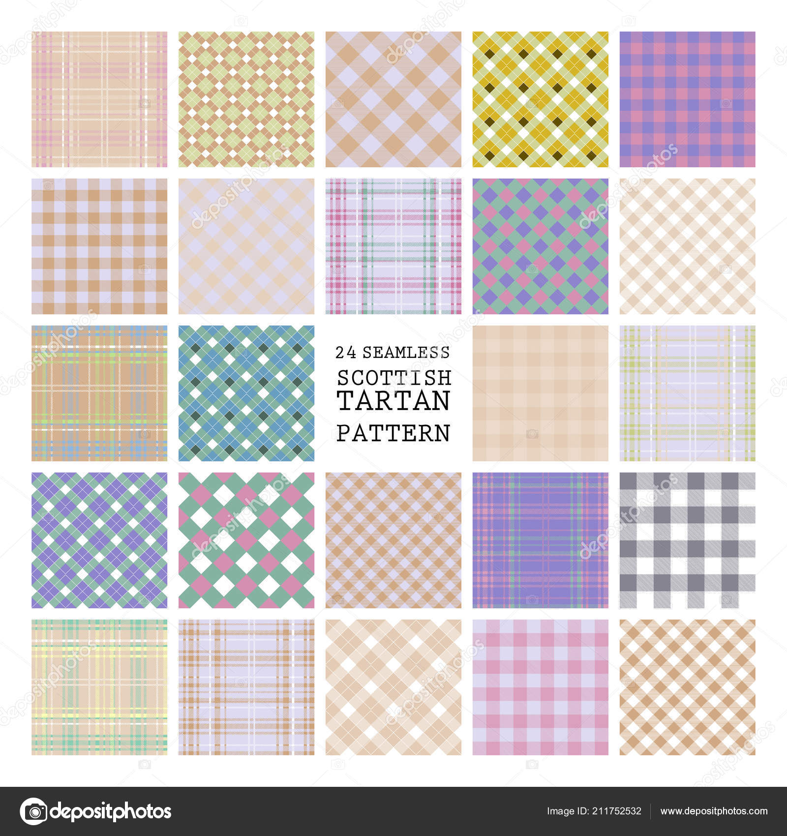 Um Design Sem Costura Xadrez Colorido Em Padrões De Tartan Fundo