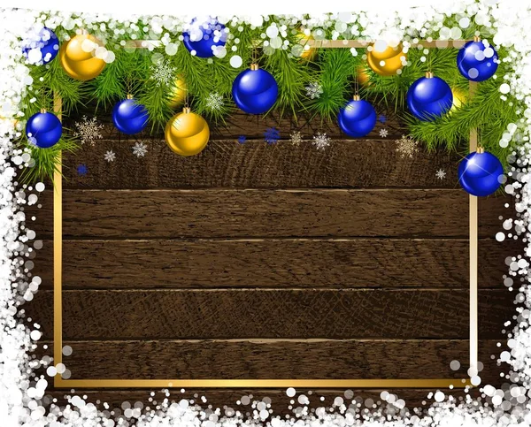 Decoração Natal Velha Placa Madeira Grunge Ilustração Vetorial —  Vetores de Stock