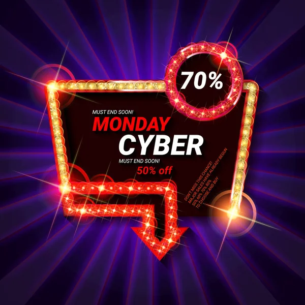 Cyber Monday Sale Vector Illustration — Stock Vector