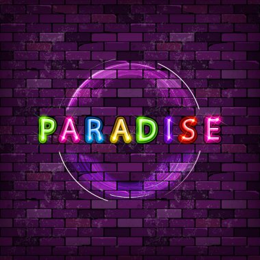 Cennet vektör neon tabela