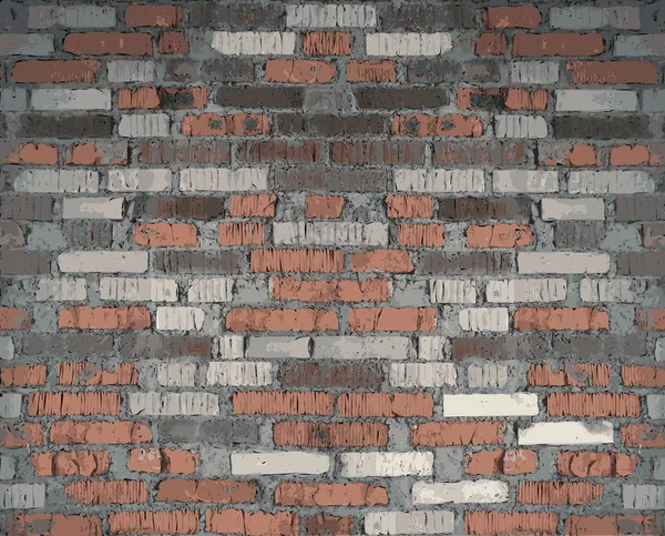 Old brick wall. — Stock Vector