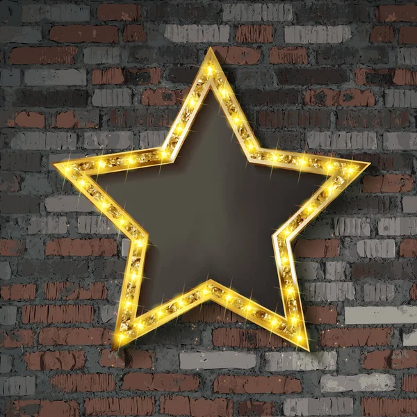 Estrella con bombillas — Archivo Imágenes Vectoriales