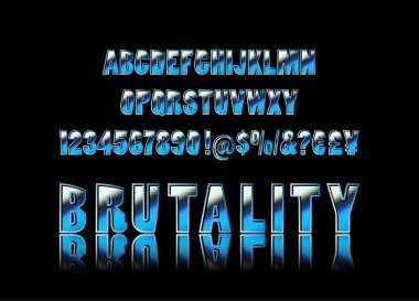 Acımasız yazı tipi, alfabe