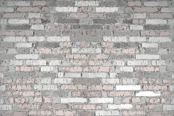 Vieux mur de briques légères . — Image vectorielle