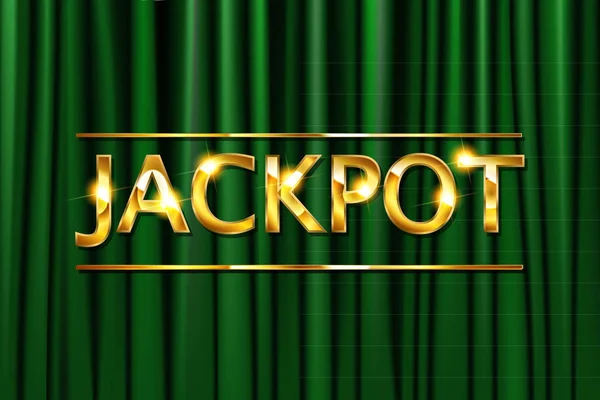 Gouden belettering jackpot — Stockvector