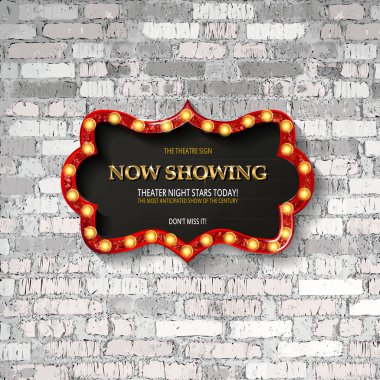 Vektör Marquee ışık kartı işareti