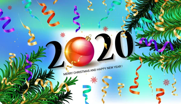 2020 New year background — Stock Vector